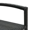 vidaXL Bar Stools 4 pcs Black Poly Rattan