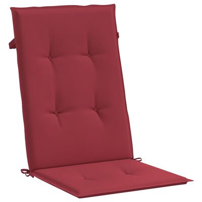 vidaXL Garden Highback Chair Cushions 4 pcs Wine Red 120x50x3 cm Fabric