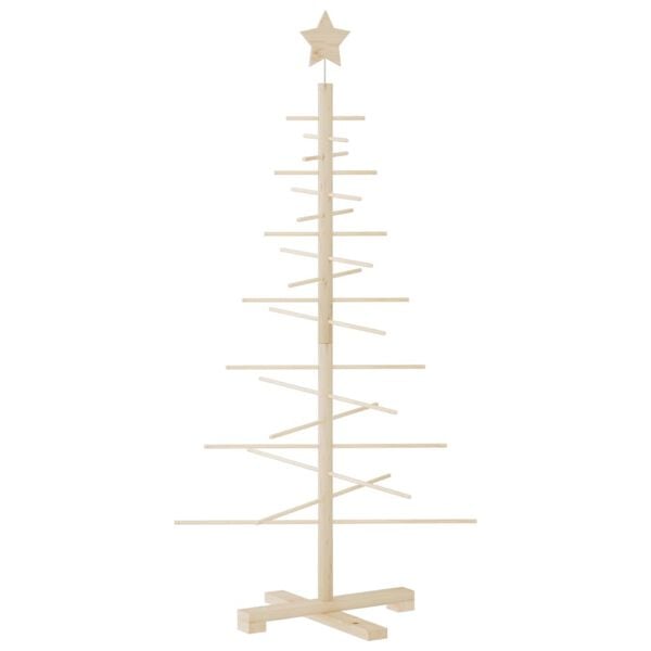 vidaXL Wooden Christmas Tree for Decoration 125 cm Solid Wood Pine