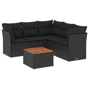 vidaXL Garden Sofa Set | Black