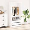 vidaXL Wardrobe High Gloss White 100x50x200 cm Engineered Wood