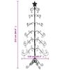 vidaXL Metal Christmas Tree for Decoration Black 215 cm