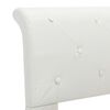 vidaXL Bed Frame without Mattress White Faux Leather 160x200 cm
