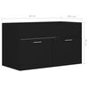 vidaXL Sink Cabinet Black 80x38.5x46 cm Engineered Wood