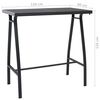 vidaXL 7 Piece Garden Bar Set Black and Grey