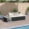 vidaXL Garden Bed Black 195x60 cm Poly Rattan