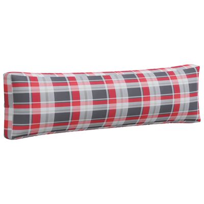 vidaXL Pallet Cushions 2 pcs Red Check Pattern Fabric