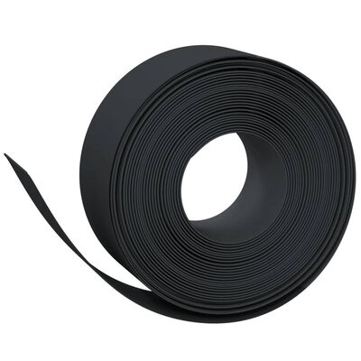 vidaXL Garden Edgings 4 pcs Black 10 m 20 cm Polyethylene