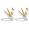 vidaXL Toilet Seats with Soft Close Lids 2 pcs Plastic White and Yellow