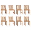 vidaXL Garden Chairs 8 pcs with Cushions Solid Teak Wood