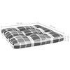 vidaXL Pallet Cushions 2 pcs Grey Check Pattern Fabric
