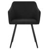 vidaXL Dining Chairs 2 pcs Black Fabric