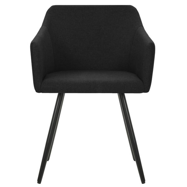 vidaXL Dining Chairs 2 pcs Black Fabric