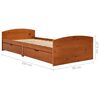 vidaXL Bed Frame with 2 Drawers without Mattress Honey Brown 90x200 cm
