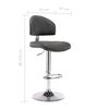 vidaXL Bar Stool Grey Faux Leather