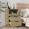 vidaXL Bedside Cabinet Sonoma Oak Engineered Wood