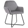 vidaXL Dining Chairs 2 pcs Grey Velvet