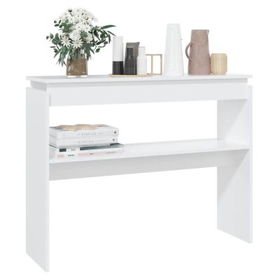 vidaXL Console Table White 102x30x80 cm Engineered Wood