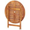 vidaXL Folding Garden Table 90x75 cm Solid Acacia Wood
