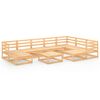 vidaXL 10 Piece Garden Lounge Set Solid Pinewood