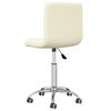 vidaXL Swivel Dining Chair Cream Fabric