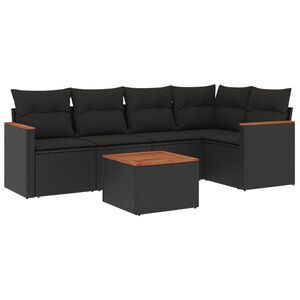 vidaXL Garden Sofa Set | Black