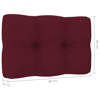 vidaXL Garden Chairs 2 pcs & Wind Red Cushions Impregnated Pinewood
