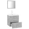 vidaXL Bathroom Furniture Set Concrete Grey Engineered Wood