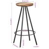 vidaXL Bar Stools 4 pcs Solid Reclaimed Wood