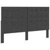 vidaXL Tufted Headboard Dark Grey Fabric 180x200 cm