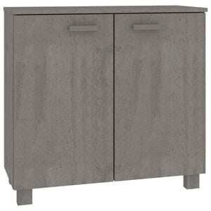 vidaXL Sideboard | Light grey | Solid pine wood, MDF | 85x35x80 cm | Sideboard