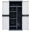 vidaXL Garden Cabinet Black 89 x 54 x 190 cm Plastic