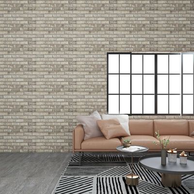 vidaXL 3D Wall Panels with Sand Brick Design 11 pcs EPS