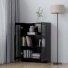 vidaXL Vitrine Cabinet Black 82.5x30.5x115 cm Engineered Wood