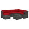 vidaXL 8 Piece Garden Pallet Lounge Set with Cushions Solid Pinewood