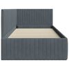 vidaXL Corner Bed Frame with Headboard Dark Grey 90 cm x 200 cm Velvet