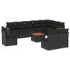 vidaXL Garden Sofa Set | Black | PE rattan | Modular, adjustable layout