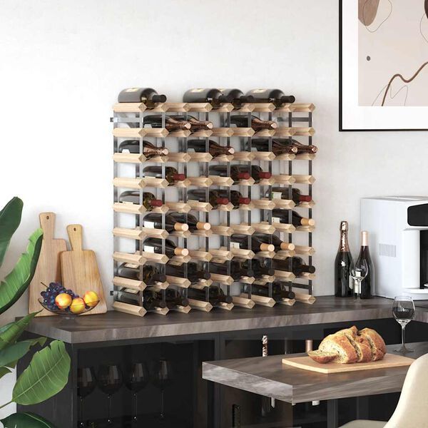 vidaXL Wine Rack for 72 Bottles Solid Pinewood