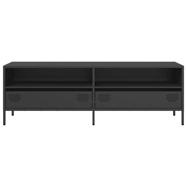 vidaXL TV Cabinet Black 135x39x43.5 cm Cold-rolled Steel
