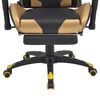 vidaXL Gaming Chair Gold 70 x 71 x 136 cm Artificial Leather