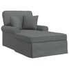 vidaXL Chaise Lounge with Skirt 3 pcs Dark Grey Fabric