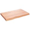 vidaXL Bathroom Countertop Light Brown 80x50x(2-6) cm Solid Wood
