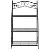 vidaXL Flower Rack Black 56x30x96 cm Steel