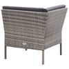 vidaXL 6 Piece Garden Lounge Set with Cushions Poly Rattan Grey