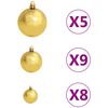 vidaXL Artificial Pre-lit Christmas Tree with Ball Set Silver 120 cm PET