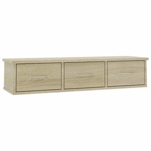 vidaXL Wall-mounted Drawer Shelf Sonoma Oak 88x26x18.5 cm