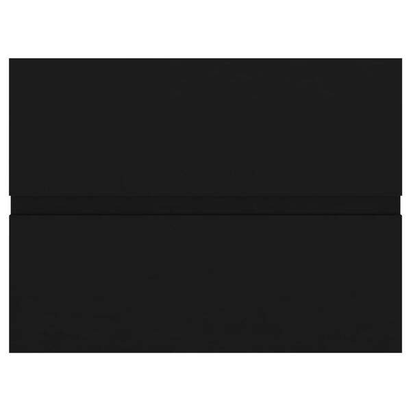 vidaXL Sink Cabinet Black 60x38.5x45 cm Engineered Wood