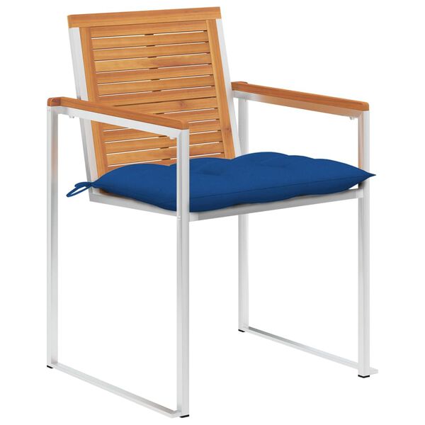 vidaXL Garden Chairs 8 pcs with Cushions Solid Acacia Wood