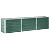 vidaXL Raised Bed | Green | Galvanised steel | Large | Raised Bed | Rectangular