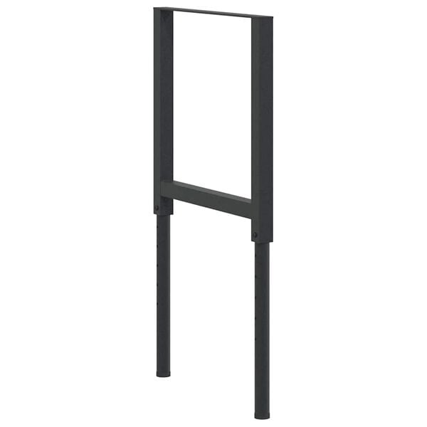 vidaXL Adjustable Work Bench Frames 2 pcs Metal 55x(69-95.5) cm Black
